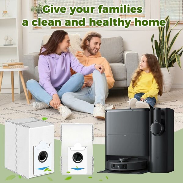 پاکت جارو رباتیک 10 عددی مناسب اکووکس مدل های  کومبو ECOVACS DEEBOT T30S Combo and X2 Combo Robot Vacuum Cleaner (ارسال 25 الی 30 روز کاری) - تصویر 6