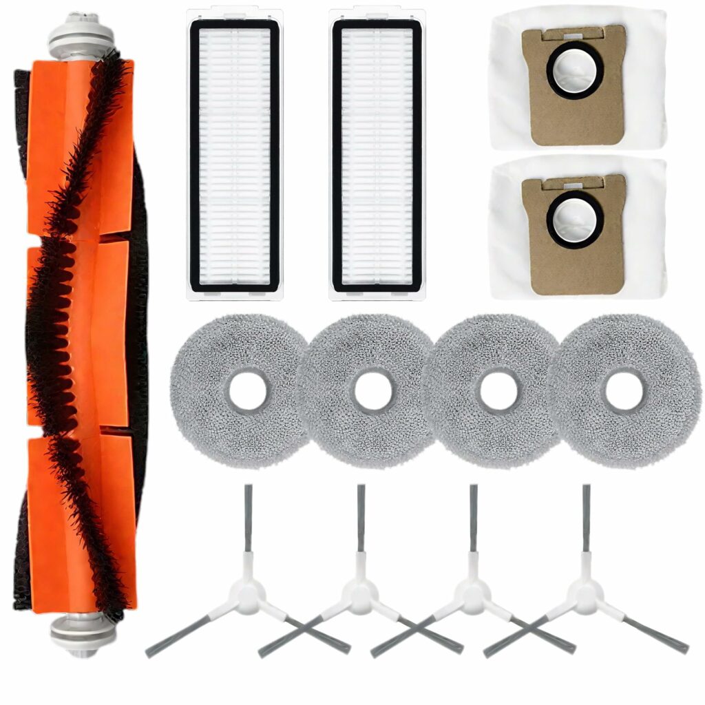 Replacement Parts for Xiaomi X20 / X20+ Plus Robot Vacuum 1 Main Brush 4 Side Brush 2 Filter 4 Mop pad 2 Dust Bag Accessories