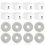 16 Piece Accessory Set for Ecovacs Deebot T30 Omni / T30 Pro Omni Robot Vacuum Cleaner Replacement Parts 8 Wipes and 8 Dust Bags