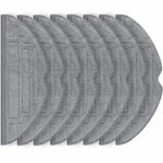 Pack of 8 Wipes for Roborock S8 Pro Ultra Robot Vacuum Cleaner, Silver Ion Microfibre VibraRise 2.0 Wiping Cloth Accessories (Blue Grey)