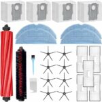 XICEN Replacement Parts for Roborock S7 MaxV Ultra / S7 Pro Ultra Vacuum Cleaner,Accessories Kit inclue 1 Roller Brush，1 Self-Cleaning Brush,4 Filter，8 Side Brush，4 Mopping Cloth，4 dust Bags