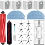 XICEN Replacement Parts for Roborock S7 MaxV Ultra / S7 Pro Ultra Vacuum Cleaner,Accessories Kit inclue 1 Roller Brush，1 Self-Cleaning Brush,4 Filter，8 Side Brush，4 Mopping Cloth，4 dust Bags