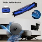 24 Piece Accessory Kit for Ecovacs Deebot T50 Max / T50 Pro / T50 Omni / T50 Pro Omni / T50 Max Pro Vacuum Cleaners – 1 Main Brush, 4 HEPA Filters, 6 Mop Pads, 6 Dust Bags, 6 Side Brushes