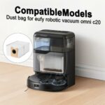 12 Pack Dust Bags Compatible with Eufy Omni C20 Robot Vacuum Cleaner, 3.1L High Capacity Disposable Bags, Replacement Accessories for Eufy C20 Cleaning Station