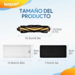 KEEPOW Replacement for Eufy RoboVac 11 Main Brush, Filter, Side Brush Accessory Kit for Eufy RoboVac 11 Robotic Vacuum Cleaner, Pack of 12
