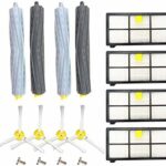 DingGreat Replacement Kit Accessories for iRobot Roomba 800 900 series Replacement Parts include 4 Side Brushes4 Filters 4 Soft Rubber Extractor Rollers