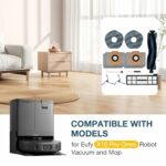 12Pack Replacement Accessories Kit Compatible With Eufy X10 Pro Omni Robot Vacuum with 4 Dust Bags 1 Main Brush 1 Filter 2 Mop Pads 2 Side Brush 1 Cleaning Brush 1 Screwdriver