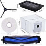 24 Piece Accessory Kit for Ecovacs Deebot T50 Max / T50 Pro / T50 Omni / T50 Pro Omni / T50 Max Pro Vacuum Cleaners – 1 Main Brush, 4 HEPA Filters, 6 Mop Pads, 6 Dust Bags, 6 Side Brushes