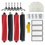 aoteng Replacement Accessories Kit for roborock q8 max+ q5 pro q8 max q5 pro+ Robot Vacuum Cleaner 22 Packs 2 sets of Main Brushes, 4 Filters, 6 Side Brushes, 4 Mop Cloths, 4 Dust Bags