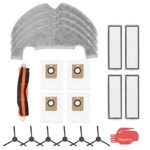 DingGreat Replacement Spare Parts Kit for Dreame Bot Z10 Pro / L10 Plus Vacuum Cleaner – 1 Roller Brush, 6 Side Brush, 4 Filter, 4 Mop Cloth, 4 Dust Bag, 1 Cleaning Brush