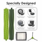 LemonRunRun (14 Pack) Combo i5 Replacement Parts Compatible with iRobot Roomba Combo i5, Combo i5+, Combo j5, Combo j5+ Robot Vacuum Cleaner, 2 Roller Brushes, 6 HEPA Filters, 6 Side Brushes