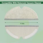 Pack of 6 Wipes for Roborock Q5 Pro, Q5 Pro+, Q8 Max, Q8 Max+, S5, S5 Max, S4, S50, S51, S55, S6, S6 Pure, S6 MaxV, Q7, Q7 Max Robot Vacuum Cleaner, Soft, Washable and Reusable Replacement Mop