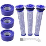 Unikstone 6 Pack Vacuum Filter Replacement Kit for Dyson V8+, V8, V7 Absolute Animal Motorhead Vacuums, 3 HEPA Post Filter & 3 Pre Filter, Replaces Part # 965661-01 & 967478-01