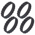 UOMTREO 4-Piece Tyres for iRobot Roomba Wheels, Non-Slip Wheel Tyre Replacement, Easy Installation Wheel Tyres Compatible with iRobot Roomba 500, 600, 700, 800, 900, e and i Series Models
