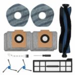 12Pack Replacement Accessories Kit Compatible With Eufy X10 Pro Omni Robot Vacuum with 4 Dust Bags 1 Main Brush 1 Filter 2 Mop Pads 2 Side Brush 1 Cleaning Brush 1 Screwdriver