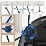 Nuo desire Pack of 25 replacement parts accessories for Eufy Omni C20 robot vacuum cleaner, 1 roller brush, 4 filters, 6 side brushes, 6 mop pads, 6 dust bags, 1 cleaning brush, 1 screwdriver for Eufy