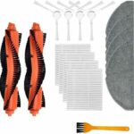 Paulmma Accessory Kit Compatible with Xiaomi Mijia 3C Enhanced E10/C103/B112, Vacuum Cleaner Replacement Parts for 2 Main Brush, 4 Side Brush, 4 Filters, 4 Mop Cloth