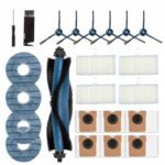 23 Piece Accessory Set for Eufy Omni C20 – Compatible with Eufy C20 Omni Vacuum Cleaner – Includes 1 Main Brush, 4 Wipes, 6 Side Brushes, 6 Dust Bags, 4 Filters, Tools & Screwdriver