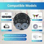 LeadCon 16 Pack X1 Accessories Kit Compatible with Ecovacs Deebot X1 Omni X1 Turbo Vacuum Cleaner, 2 Main Brush, 2 HEPA Filters, 2 Dust Bags 4 Sidebrushes, 4 Mop Pads, Clean Brush and Screwdriver