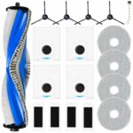 Pack of 18 Accessories for Ecovacs Deebot T30S Combo / T30S Combo Complete Robot Vacuum Cleaner, 1 Main Brush, 4 Dust Bags, 4 Wipes, 4 Filters, 4 Side Brushes, 1 Cleaning Brush