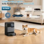 23 Piece Accessory Set for Eufy Omni C20 – Compatible with Eufy C20 Omni Vacuum Cleaner – Includes 1 Main Brush, 4 Wipes, 6 Side Brushes, 6 Dust Bags, 4 Filters, Tools & Screwdriver