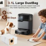 12 Pack Dust Bags Compatible with Eufy Omni C20 Robot Vacuum Cleaner, 3.1L High Capacity Disposable Bags, Replacement Accessories for Eufy C20 Cleaning Station