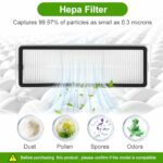 HASTHIP® 12Pcs Replacement Accessories Set for DREAME D10 Plus Gen 2 Vacuum Replacement Parts with Main Roller Brush, Side Brushes, HEPA Filter, Dust Bags, Mop Cloths, Cleaning Brush