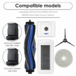 (9 Pack) N30 Omni Replacement Parts Compatible with ECOVACS DEEBOT N30 Omni/ N30 Pro Omni Robot Vacuum Cleaner, 1 Roller Brush, 2 Side Brushes, 2 Dust Bags, 2 HEPA Filters, 2 Mop Pads, Accessories Kit