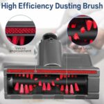 Wiseten Mini Turbine Nozzle for Dyson V7 V8 V10 V11 V15 Handheld Vacuum Cleaner Brush Replacement Parts Brush Roll Accessories Replacement Brush for Mattress Sofa Car Seat Chair Removes Mites and