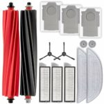 (14 Pieces) S8 MaxV Ultra Replacement Parts Compatible with Roborock S8 MaxV Ultra/ S8 Max Ultra Robot Vacuum, 2 Roller Brushes, 2 Side Brushes, 3 HEPA Filters, 3 Dust Bags, 2 Big + 2 Small Mop Pads