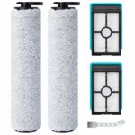 Fixbetter Replacement Brush Roller and HEPA Filter for Bissell Crosswave HF2 3831 3845 3847 3848 Wet and Dry Hard Floor Cleaner Accessories, 2 Brush Roller + 2 HEPA Filters + 1 Cleaning Brush