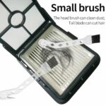 Rhinenet Replacement Parts Compatible with Bissell CrossWave, 2 Pack Multi-Surface Brush Roll 1868 + 2 Pack Vacuum Filter 1866 + 1 Small Brush for Bissell CrossWave Vacuum Cleaner