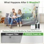 TP01 True HEPA Replacement Air Purifier Filter Compatible with Dyson Tower Purifier Pure Cool Link TP01, TP02, TP03, AM11, BP01 Models, Replace Part 968126-03 (2 Pack)