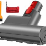 Wiseten Mini Turbine Nozzle for Dyson V7 V8 V10 V11 V15 Handheld Vacuum Cleaner Brush Replacement Parts Brush Roll Accessories Replacement Brush for Mattress Sofa Car Seat Chair Removes Mites and