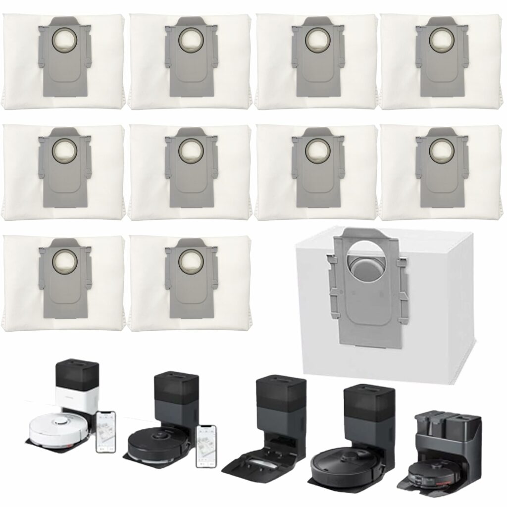 Suitable for Roborock robotic vacuum bags, 10 packs, compatible with S8+, S8 Pro Ultra, S7 MaxV Ultra, S7 Pro Ultra, Q7+, Q7 Max+, Q5, Q5+series