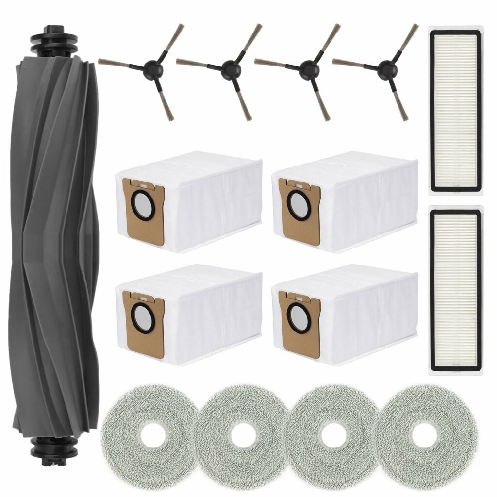 Feilifan Accessories Kit for Dreame L20 Ultra/ L30 Ultra Robot Vacuum Cleaner, Replacement Parts Main Brush, Side Brush, Washable Filter, Mop pads, Dust Bag (15 Pcs)