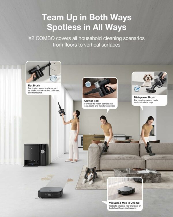 جارو رباتیک اکووکس Ecovacs X2 COMBO - تصویر 9
