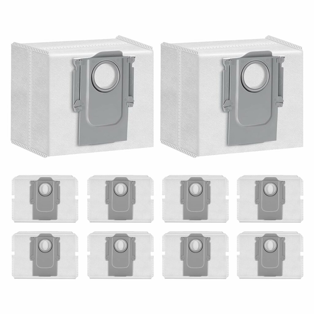 10 Pack Dust Bags Compatible with Roborock S8+/ S8 Pro Ultra/ S7 MaxV Ultra/ S7 Pro Ultra/ Q7+ / Q7 Max+/ Q8 Max+/ Q5 Pro+,3.6L Large Capacity Disposable Vacuum Cleaner Bag