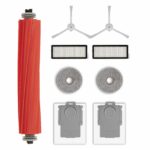 (9 Pack) QRevo S Replacement Parts Compatible with Roborock Qrevo S, Qrevo Pro, Qrevo MaxV, QRevo Plus Robot Vacuum, 1 Roller Brush, 2 White Side Brushes, 2 Dust Bags, 2 HEPA Filters, 2 Mop Pads