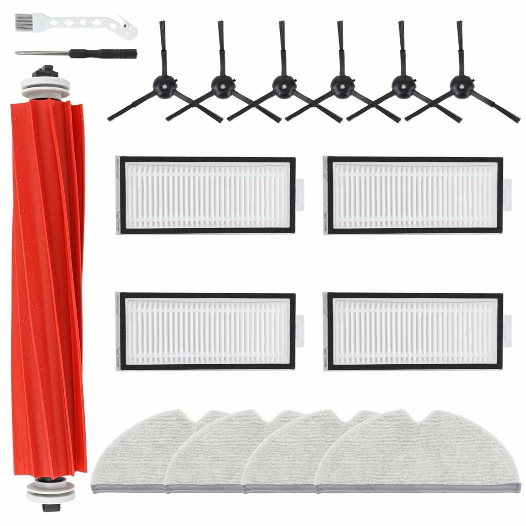 Feilifan 16 PCS Accessories Kit for Roborock Q7 Max Robot Vacuum Cleaner, Replacement Parts Main Brush, Side Brush, Washable Filter, Mop Cloths