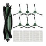 LemonRunRun (10 Piece) Q011/ Q0120 Replacement Parts Compatible with iRobot Roomba Combo Essential Robot Y0140/ Y0112/ Y0110/ Q011/ Q0120 Accessories, 1 Roller Brush, 3 HEPA Filters, 6 Side Brushes