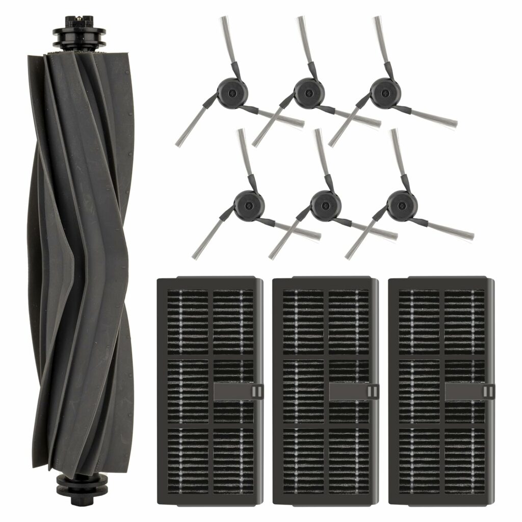 (10 Pack) X40 Ultra Replacement Part for Dreame X40 Ultra/ X30 Ultra/ L10s Pro Ultra/ L40 Ultra Robot Vacuum Cleaner Accessories Kit, 1 Roller Brush, 3 Hepa Filters, 6 Side Brush