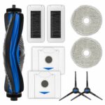 (9 Pack) N30 Omni Replacement Parts Compatible with ECOVACS DEEBOT N30 Omni/ N30 Pro Omni Robot Vacuum Cleaner, 1 Roller Brush, 2 Side Brushes, 2 Dust Bags, 2 HEPA Filters, 2 Mop Pads, Accessories Kit