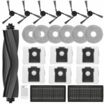 Nuo desire 22-Piece Accessory Set for Dreame X40 Ultra Robot Vacuum Cleaner, Replacement Parts for Dreame X40 Ultra Complete with 1 x Main Brush, 2 x Filters, 6 x Edge Brushes, 6 x Cloths, 6 x Dust
