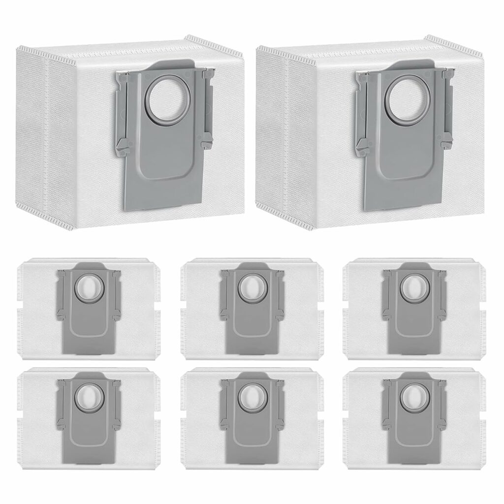 8 Pack Dust Bags Compatible with Roborock S8+/ S8 Pro Ultra/ S7 MaxV Ultra/ S7 Pro Ultra/ Q7+ / Q7 Max+/ Q8 Max+/ Q5 Pro+,3.6L Large Capacity Disposable Vacuum Cleaner Bag