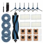 23 Piece Accessory Set for Eufy Omni C20 – Compatible with Eufy C20 Omni Vacuum Cleaner – Includes 1 Main Brush, 4 Wipes, 6 Side Brushes, 6 Dust Bags, 4 Filters, Tools & Screwdriver
