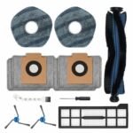 12Pack Replacement Accessories Kit Compatible With Eufy X10 Pro Omni Robot Vacuum with 4 Dust Bags 1 Main Brush 1 Filter 2 Mop Pads 2 Side Brush 1 Cleaning Brush 1 Screwdriver