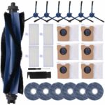 Nuo desire Pack of 25 replacement parts accessories for Eufy Omni C20 robot vacuum cleaner, 1 roller brush, 4 filters, 6 side brushes, 6 mop pads, 6 dust bags, 1 cleaning brush, 1 screwdriver for Eufy