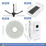 HASTHIP® Replacement Vacuum Cleaner Accessories for Ecovacs Deebot Vacuum Cleaner, Includes 2 HEPA Filters, 2 Dust Bags, 2 Mop Pads, 4Side Brushes, Universal Fit for Deebot X5 Pro, Deebot X5 Omni.