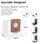 CHAIN PEAK (8 Pieces) Replacement Vacuum Bags for Ecovacs DEEBOT OZMO T8 AIVI T8 Max, AIVI & T8 Series, T9 T9+ N8 series DX93 DDX96, Robot Vacuum Cleaner Filter Bags, Replacement Canister Vacuum Bags